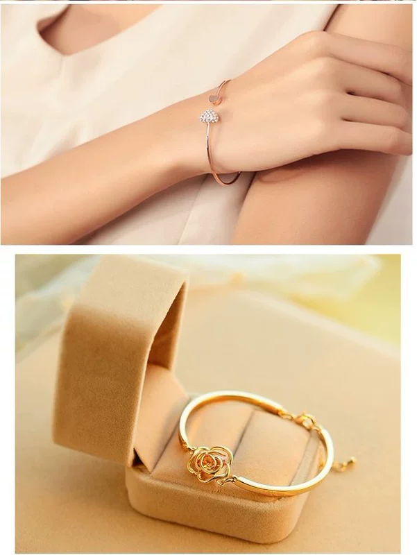 Phiên bản Hàn Quốc của trang sức ngọc trai vòng tay nữ vòng tay đôi vợ chồng vòng tay cô dâu trang sức hoang dã vòng tay vàng nam