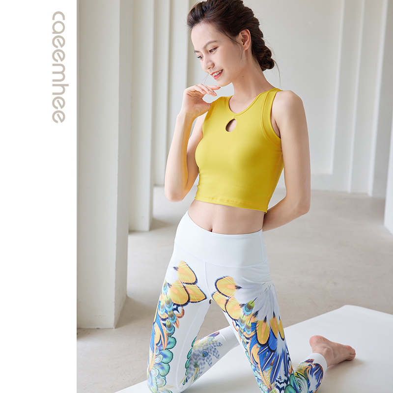 Cayyu Yoga Suit Women's Professional High-end Fashion Gym Running Sports Suit Women Spring Summer Vest Blouse