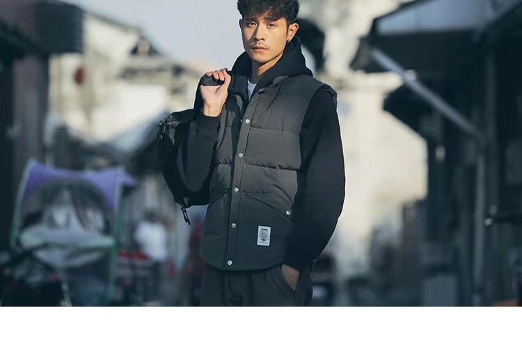 Raul mùa đông nhiều túi dụng cụ cotton vest nam Mỹ retro retro thương hiệu dày ấm vest đôi vest nam áo khoác nam thu đông