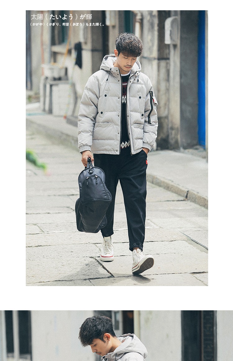Raul Nhật Bản mùa đông retro màu rắn độn áo khoác nam dụng cụ áo khoác cotton áo bông thủy triều những người yêu thích thương hiệu áo khoác da nam