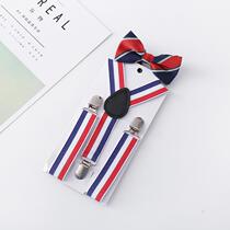 Childrens pants rope suspender clip small suspender pants for boys and girls PIN baby suspender clip elastic adjustable stripe pattern