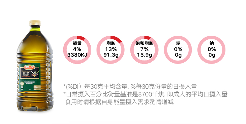 奥乐齐 西班牙进口 特级初榨橄榄油 3.78L 图2
