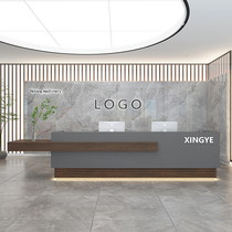 Simple modern company front desk hotel bar hotel sales department hall reception desk health center cashier counter
