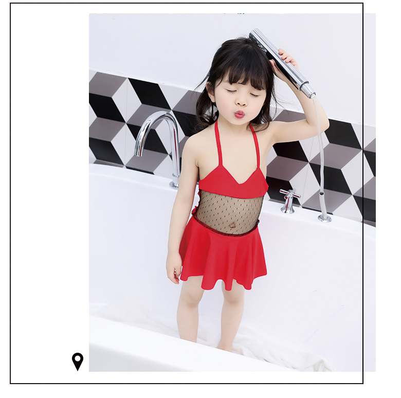 Cô bé mặc đồ bơi nữ thời trang bé phiên bản Hàn Quốc của quần áo nhanh khô trẻ em công chúa kiểu váy bơi một mảnh - Đồ bơi trẻ em đồ bơi cho bé trai