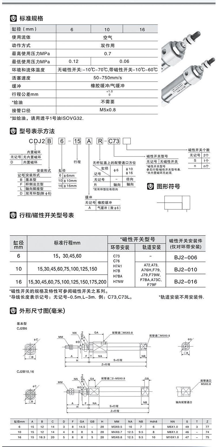 Цилиндр Из нержавеющей стали мини-цилиндр регулируемый ход рв10/cdj2b10-10/15/20/30/40/50-б PB10/CDJ2B10-10/15/20/30/40/50-B
