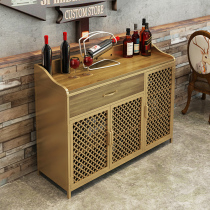 Loft Wrought iron dining side cabinet Hot pot shop buffet restaurant Skewer Hotel dining cabinet Tea seasoning table Storage wine cabinet