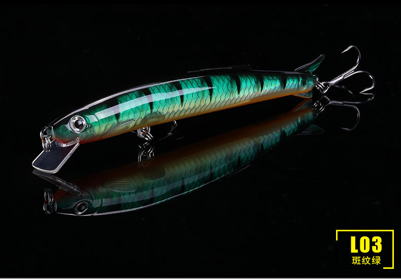 Sinking Minnow Lures Shallow Diving Minnow Baits Bass Trout Fresh Water Fishing Lure