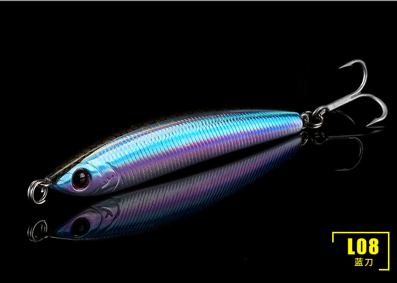 8 Colors Sinking Metal Blade Baits Deep Diving Minnow Lures Fresh Water Bass Swimbait Tackle Gear
