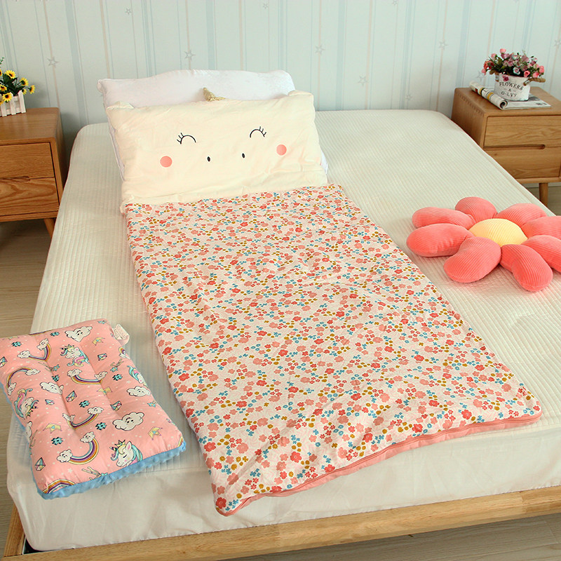 Class A export children's sleeping bag spring and autumn winter thickened cotton children's middle and large children's anti-kicking artifact