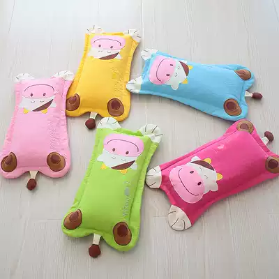 South Korea imported cotton sand wash cartoon cloth patch children's pillowcase pillow multi-size optional cow