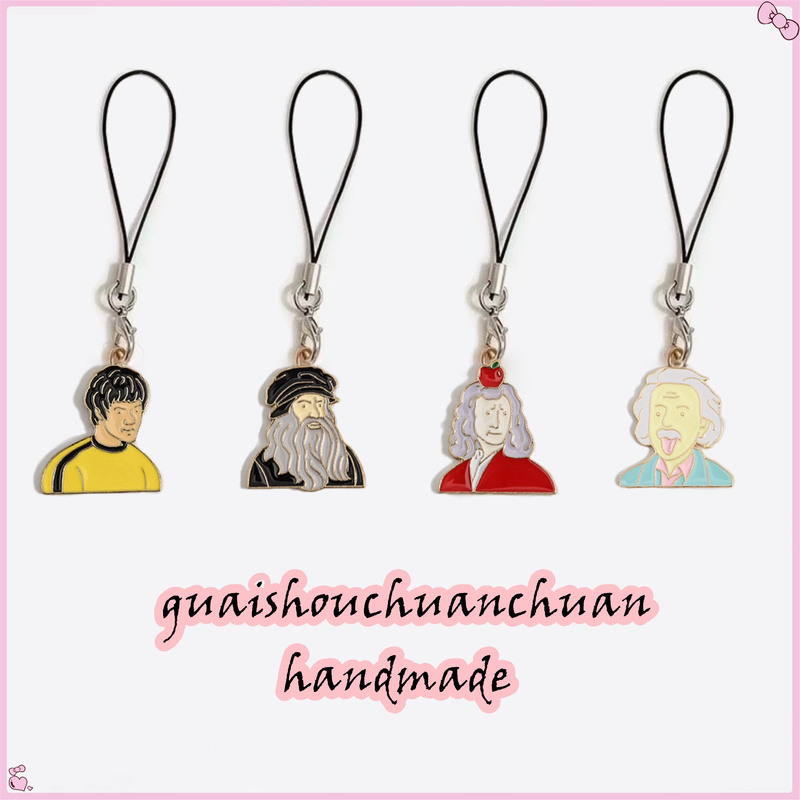 Cartoon Retro Celebrity Series Bruce Lee Heart-Shaped Phone Charm Phone Chain Gift for Friends Universal USB Flash Drive Charm Cartoon Retro Celebrity Series Bruce Lee Heart-Shaped Phone Charm Phone Chain Gift for Friends Universal USB Flash Drive Charm
