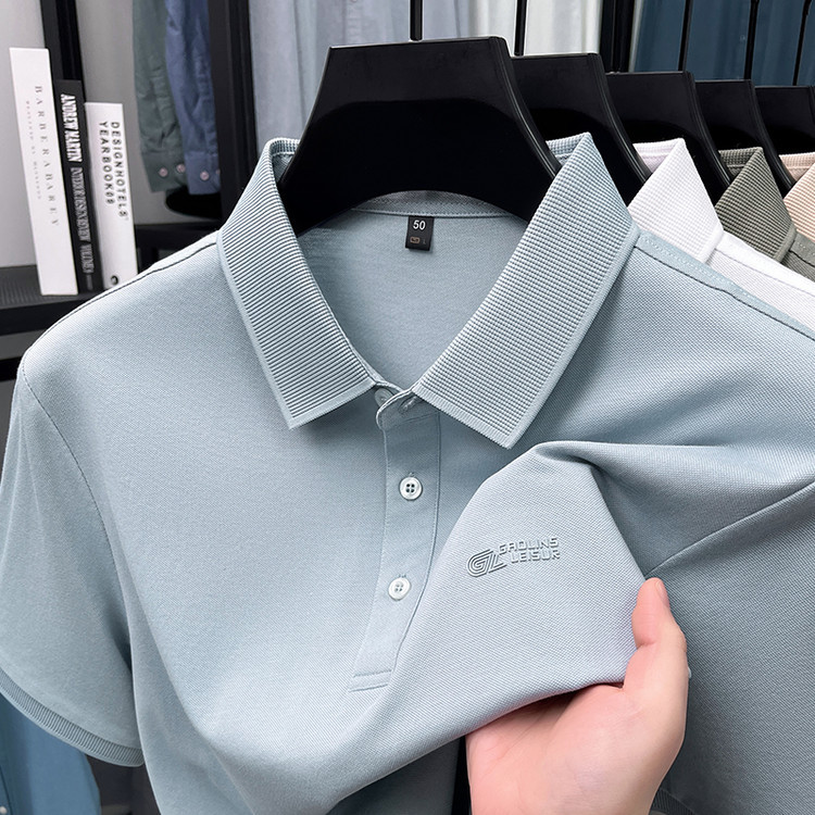 Paul Casual Business Dad Style Short-Sleeved T-Shirt 2026 Summer New Cotton Cool-Feel Men's Lapel Polo Shirt