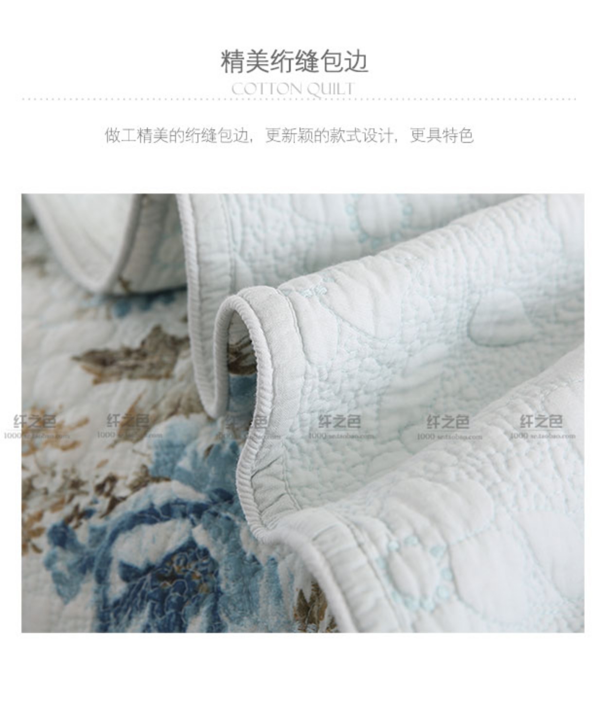 Ink lanh màu xanh bông giường bông ba mảnh bìa giường bedspread bông giường chăn màu lạnh của sợi - Trải giường thảm giường ngủ