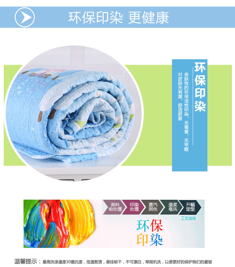 Phim hoạt hình trẻ em twill được nhồi bông bởi giờ nghỉ trưa của trẻ mẫu giáo để được bao phủ bởi tấm ga trải giường đơn màu sợi nhỏ thảm trải giường thay đệm