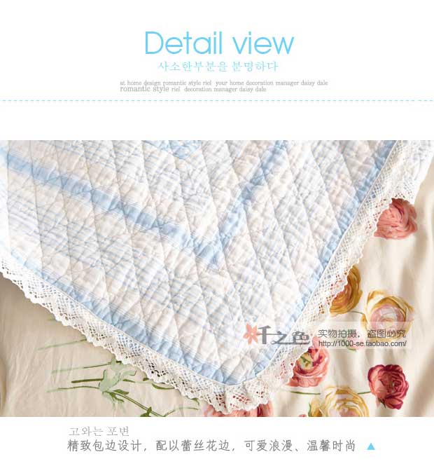 Hàn Quốc được giặt bằng vải cotton trẻ em màu hồng điều hòa không khí mùa hè mát mẻ bằng 1,2 m trải giường nghỉ trưa bộ drap giường