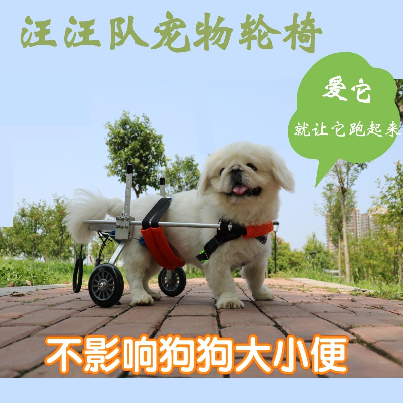 Dog Wheelchair Pet Paralysis Support Frame Dog Hind Limb Disability Scooter Small Dog Disability Cart Spine Support Cart Teddy