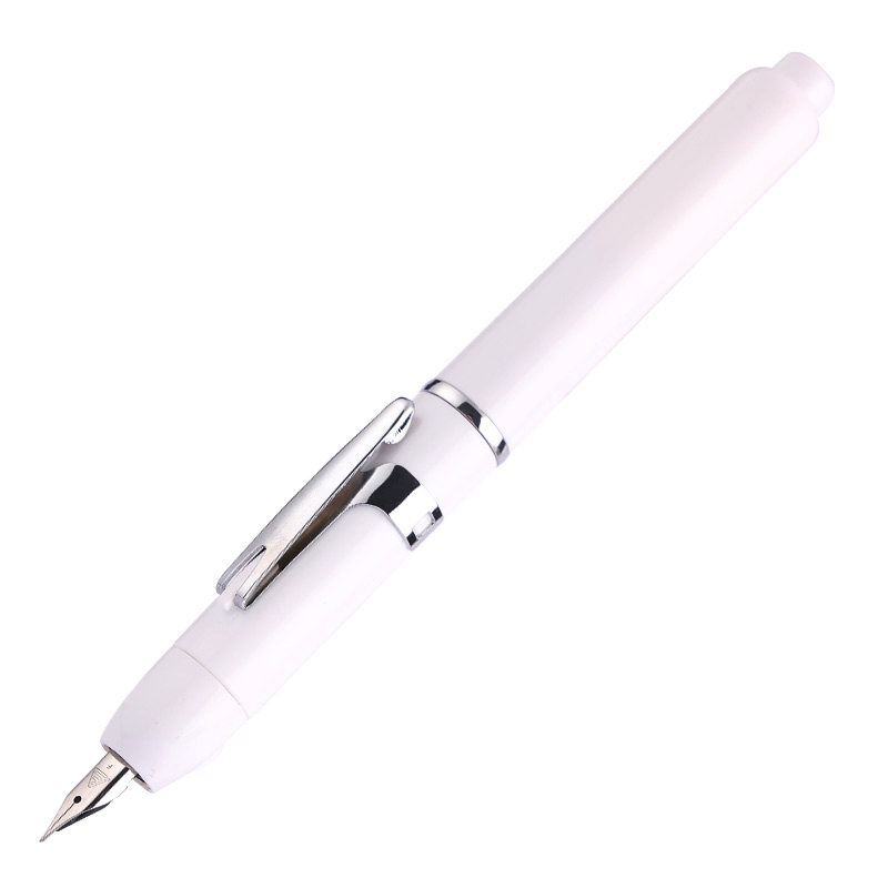 Moonlight White [Improved Version]Bad writing Press Pen 3088 Press type Out tip Exchangeable ink sac practise calligraphy Calligraphy pupil use adult high-grade business affairs sign Male and female Pen enterprise gift EF Extra fine 0.38mm