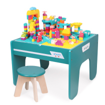 Mingta childrens building block table multi-functional large particle solid wood baby Assembly toy early education puzzle 3-6 years old
