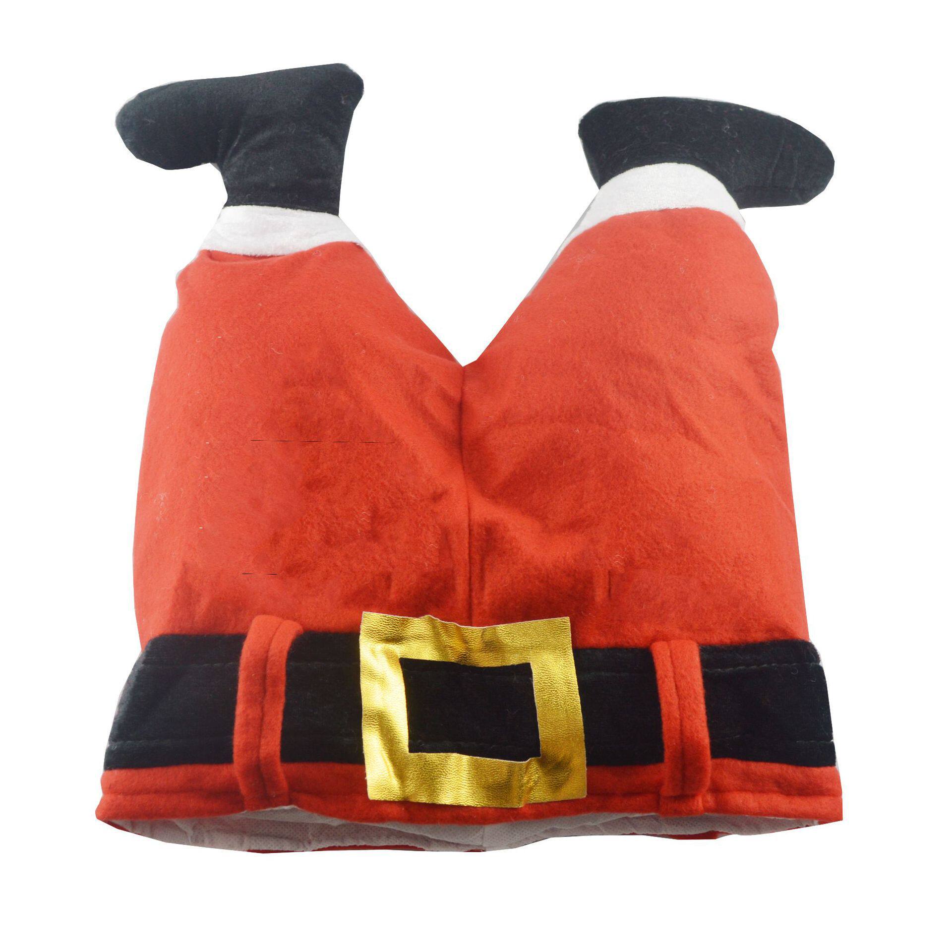 Christmas decorations creative funny red pants hat children adult Christmas hat clown hat party hat