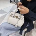 Fairy white bag 2020 new fashion Túi xách all-match phong cách hàn quốc túi bạch kim cao cấp họa tiết cá sấu - Túi xách nữ
