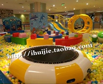 New round inflatable trampoline Million ball pool indoor large amusement equipment jumping bed