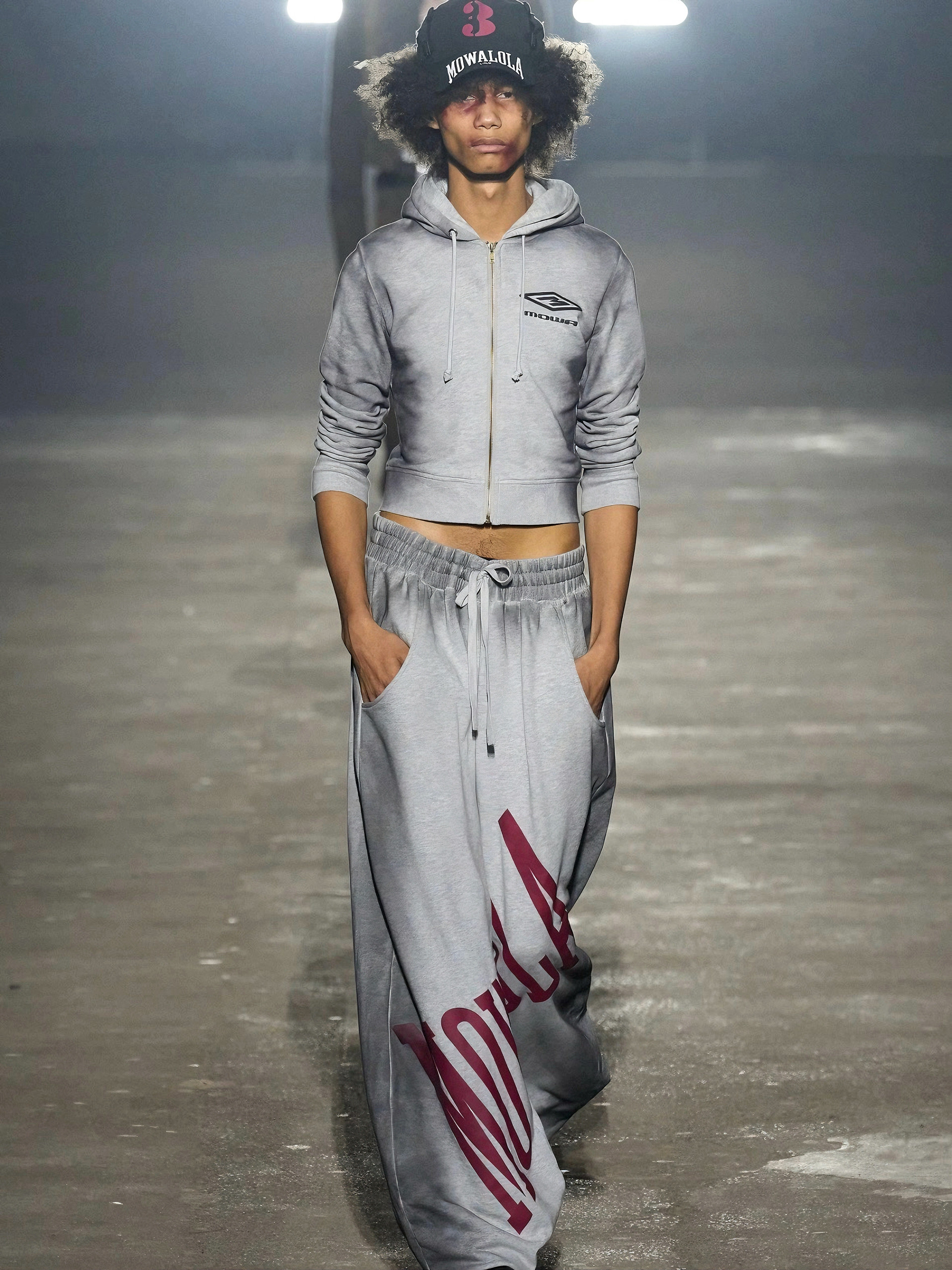 MOWALOLA STAMP JOGGERS GREY Grey Jogger Pants