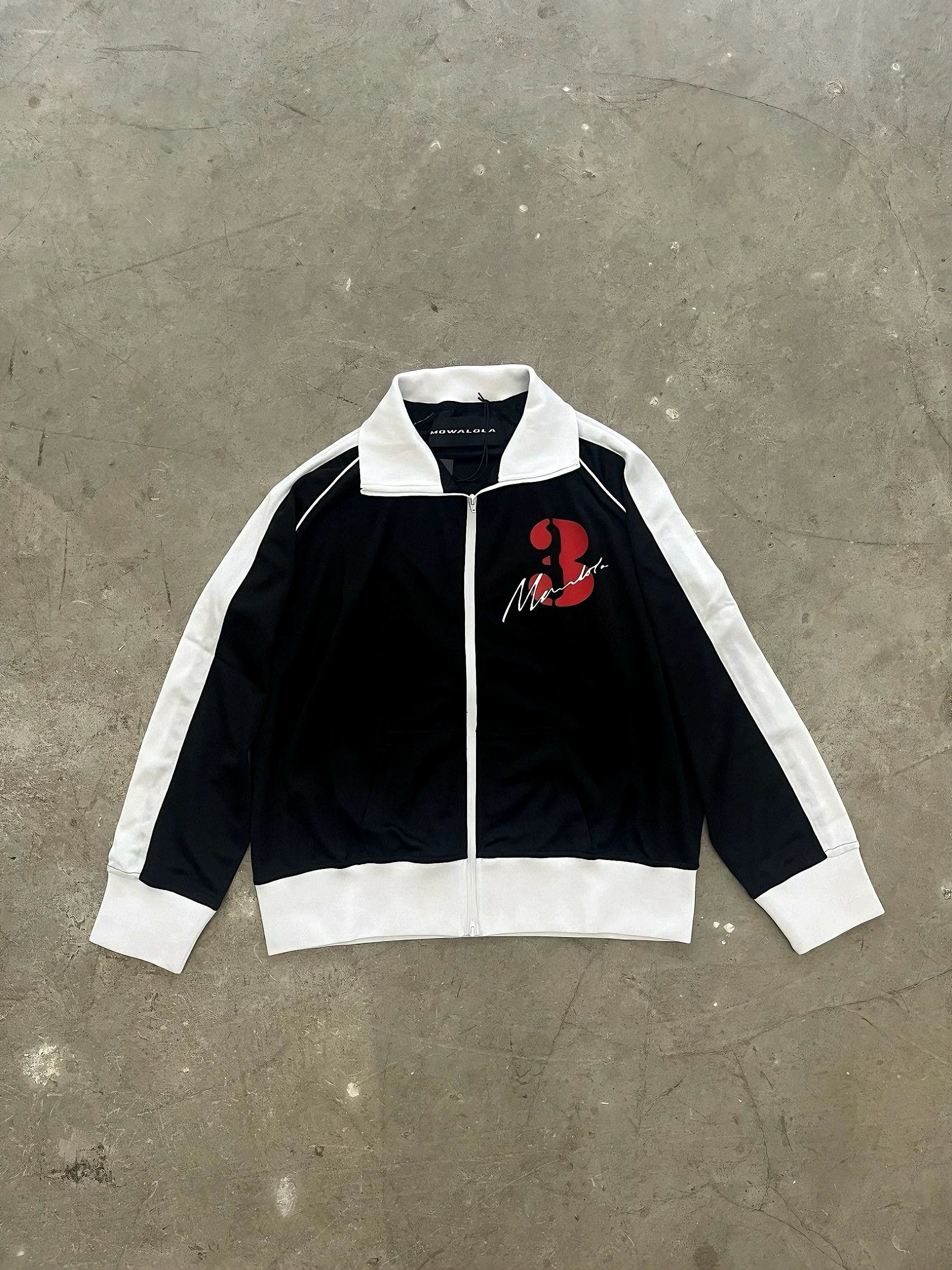 Mowalola Sports Track Top 3号黑白撞色运动夹克外套男女同款评价- 淘宝网