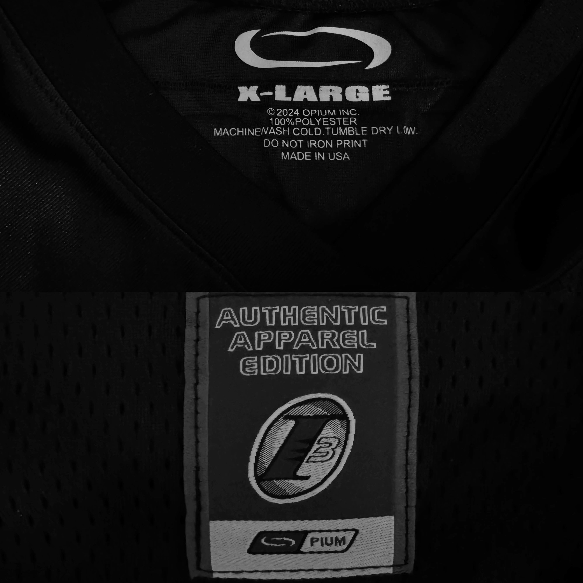 Opium Playboi Carti Yvl Style Hollow Mesh Rugby Jersey Letter