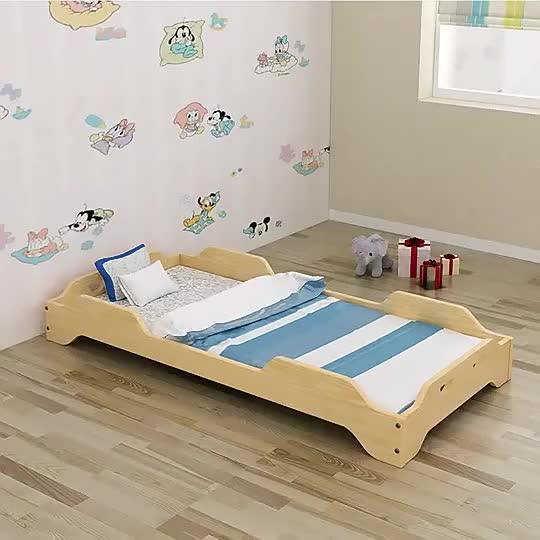 Kids Solid Wooden Single Bed For Kindergarten Kids Resting Bed Daycare