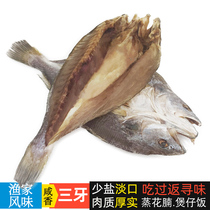 Delicious and optional 2 pieces of light salt three teeth fish fishermen dry fish Guangdong small salted fish dry second peeling fish