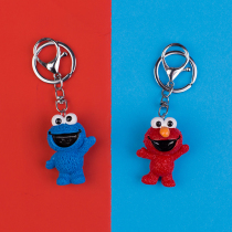 Kaws Sesame Street Doll Keychain ins Couple Cartoon Hanging for Men's and Women's Schoolbag Hanging Car Keychain