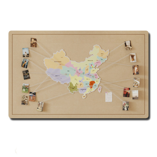 Felt Map Photo Wall Travel Memories Check-In Creative ins Decorative Board Background Wall Stickers No-Drill Cork Board