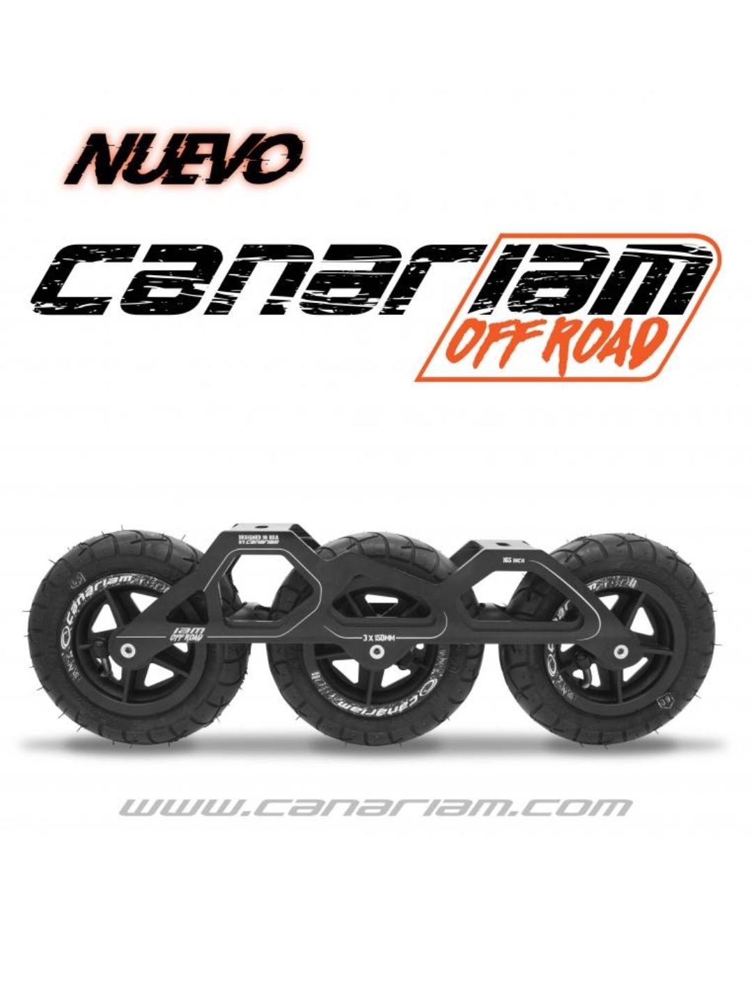 CANARIAM S A S 3X150MM (165) knife holder with mountain off-road pneumatic tires