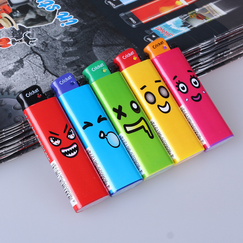 Nhập khẩu dế châu chấu nhẹ hơn chống cháy nổ cá tính sáng tạo graffiti dùng một lần mua bật lửa cối tàu