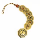 Удачи в великом замысле. Медный кулон в форме пяти императоров и шести императоров, древние монеты, зеркальный кулон Багуа, украшения из медных монет династии Цин.