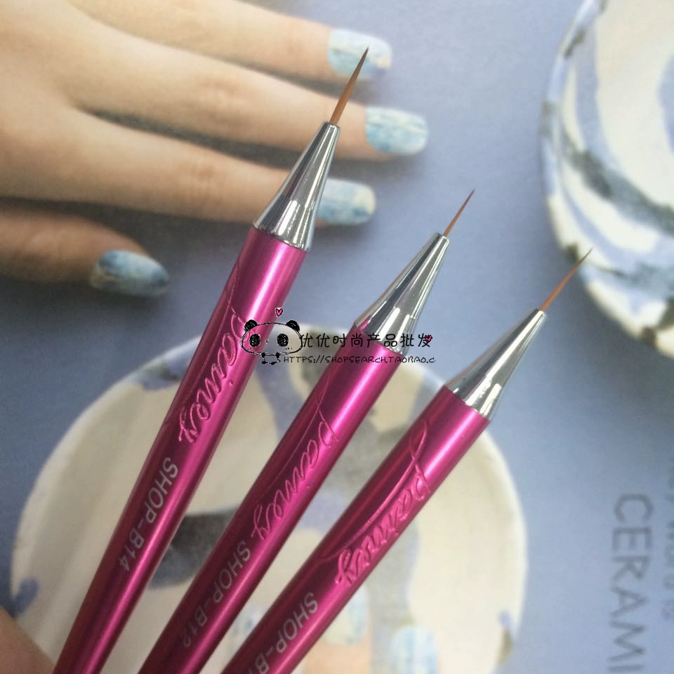 2019 Rennie New Nail Art Painted Pull Line Khắc đầu tròn Trị liệu bằng ánh sáng Lắc Phấn Công cụ trị liệu bằng ánh sáng - Công cụ Nail