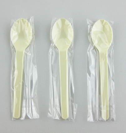 3 pieces of single independent packaging ice cream spoon disposable ice cream spoon plastic ice shovel spoon 200