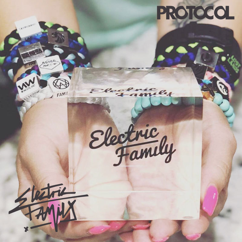 In-Stock in the Usa Electric Family Dj Bracelet ins Style Woven Bracelet Couple Bracelet
