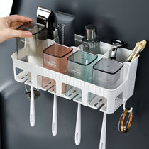 Toilet brush cup toothbrush frame toothbrush frame toilet rack shelf wall wall-mounted home without punch