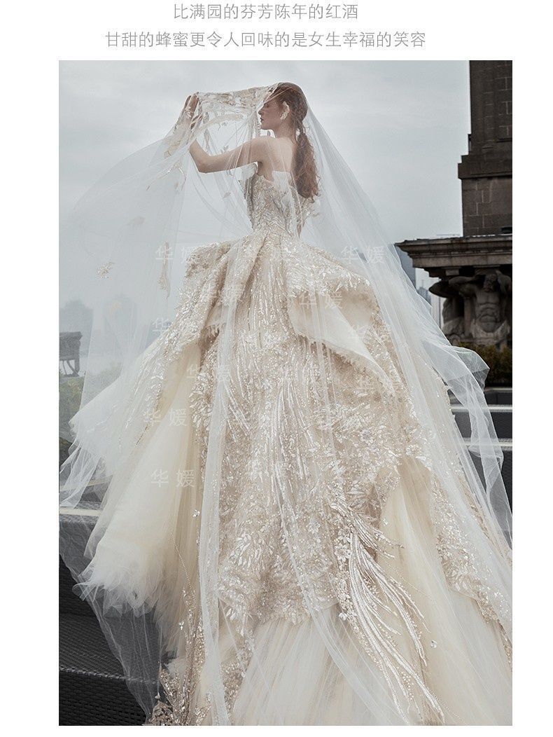  S+Champagne color alignment (send 4 meters gauze glove skirt)   + $564.07 