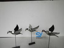 Outdoor landscape Real Estate lawn garden pigeon sculpture courtyard jewelry stainless steel creative abstract bird sculpture