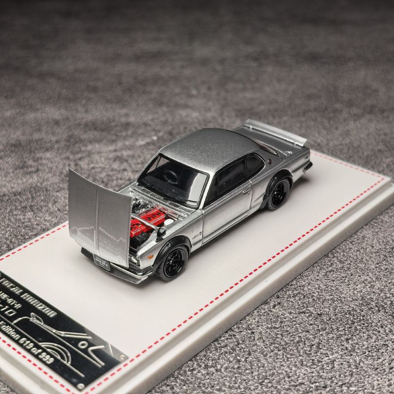 Fh 1:64 Nissan Skyline 2000Gt-R (Kpgc10) Silver Alloy Car Model