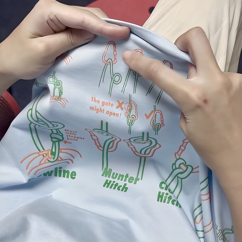 Earth Rock Outdoor Knot T-Shirt Knotting Technique Review Cheat Sheet Solona Fiber Wear-Resistant and Breathable