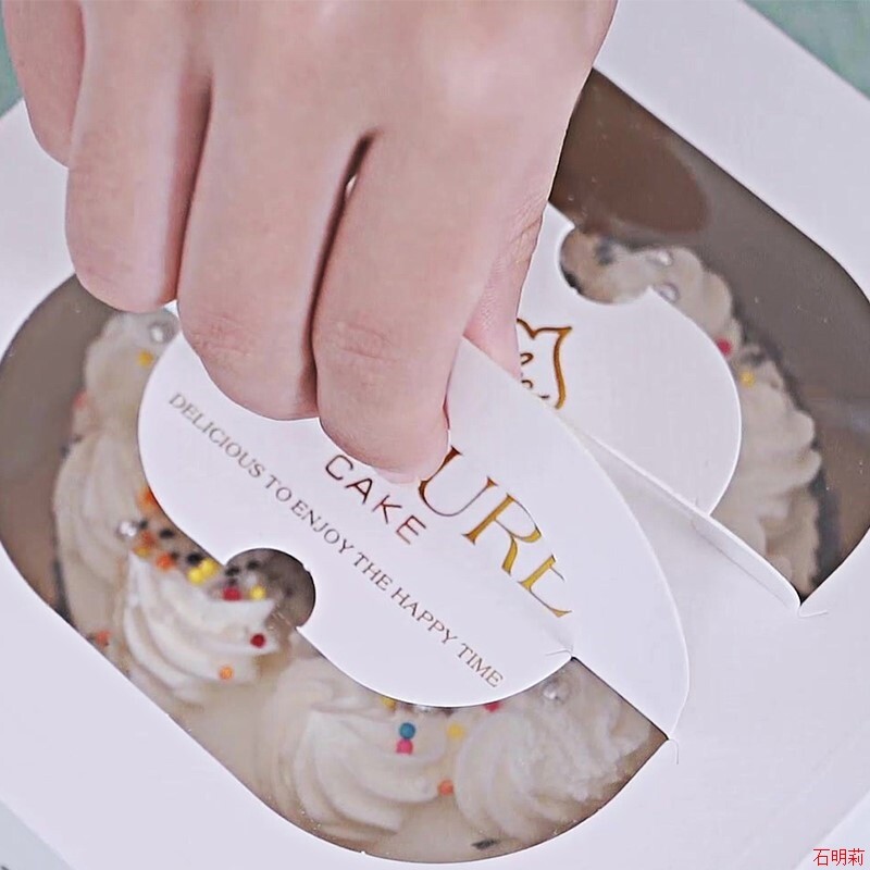 White card printed logo baking box 4 inch 6 inch 8 inch 10 inch 12 inch birthday cake box custom free mail