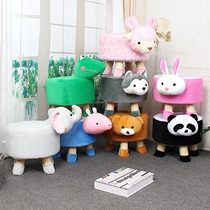 Animal bench small bench low stool adult shoe stool home door can be used to change shoes net red animal shape living room