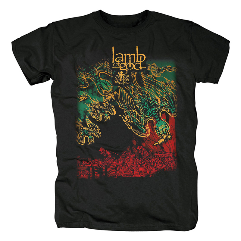 American God Lamb Orchestra Lamb of God Hardcore Punk Thrash Metal European and American Popular T-Shirt American God Lamb Orchestra Lamb of God Hardcore Punk Thrash Metal European and American Popular T-Shirt
