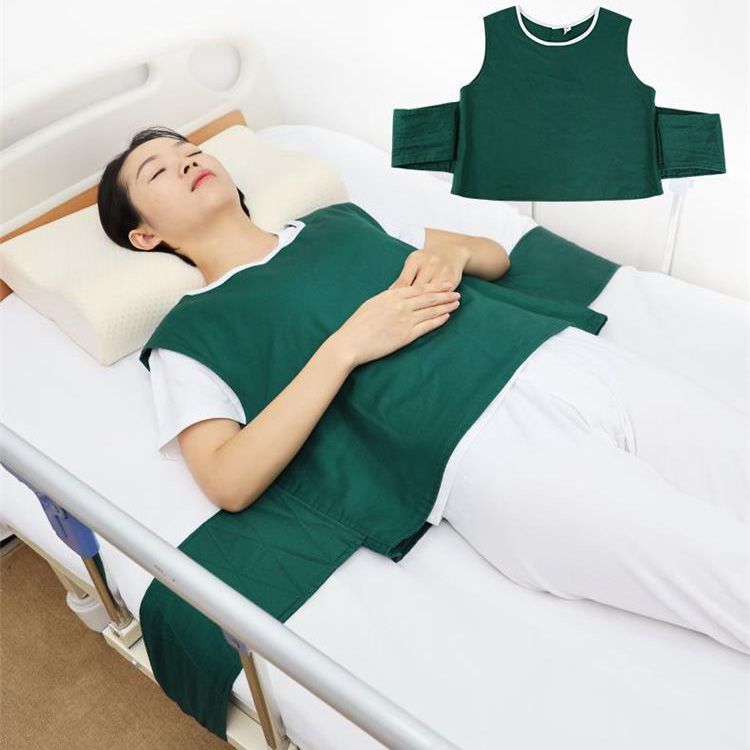 防摔坠床躁动病人床上约束服病男女老人反穿棉束缚衣固定带