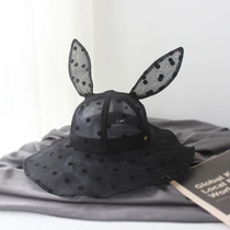 Netred with the same hat wavedot rabbit ear female in cute ear shade sun protection fisherman hat large flat along the cap