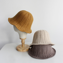 Autumn and winter New wool forked fisherman basin hat Japanese leisure art basin cap warm small line hat foldable