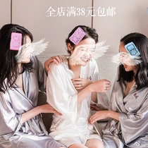 Yours forever text Velcro broken hair stickers no trace bangs hair accessories wedding makeup bridesmaid photo